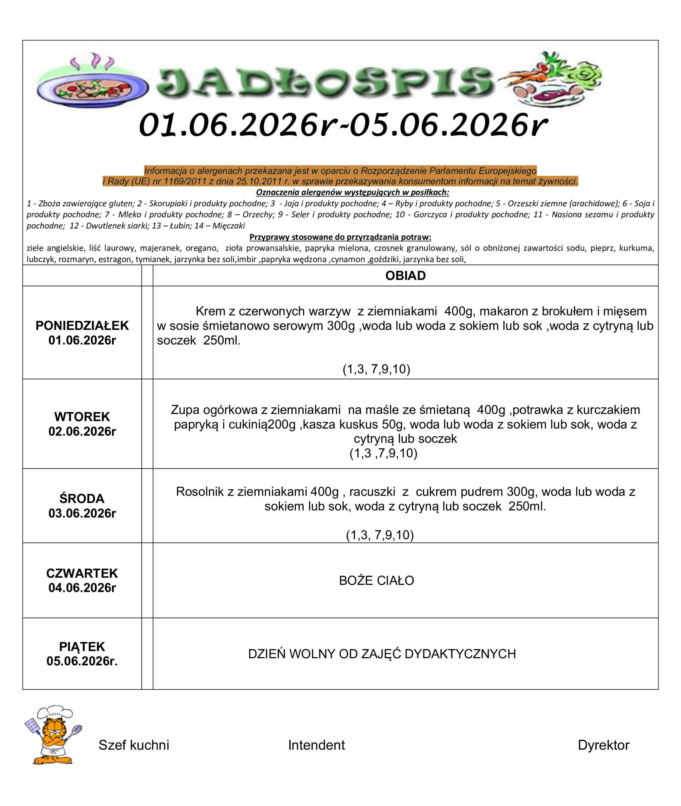 JADŁOS[IS OD 01.06-03.06-2026